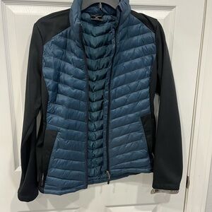 Blue and Black thin Puffer Jacket